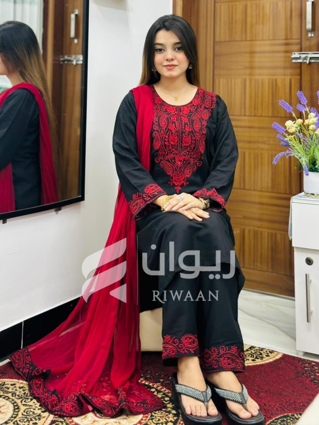 Black Embroidery Dress